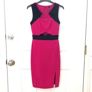 LuLu Hot Pink Sexy Bodycon Midi dress